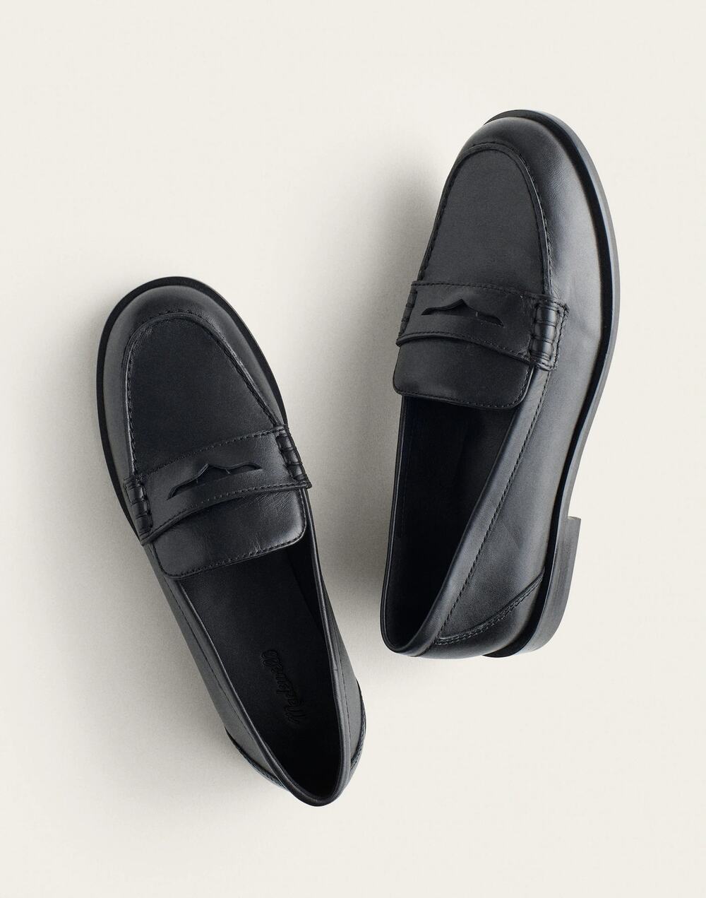 Madewell Women's Grayson Penny Loafer Shoes Leather Comfort Black Size 9.5 NWOB